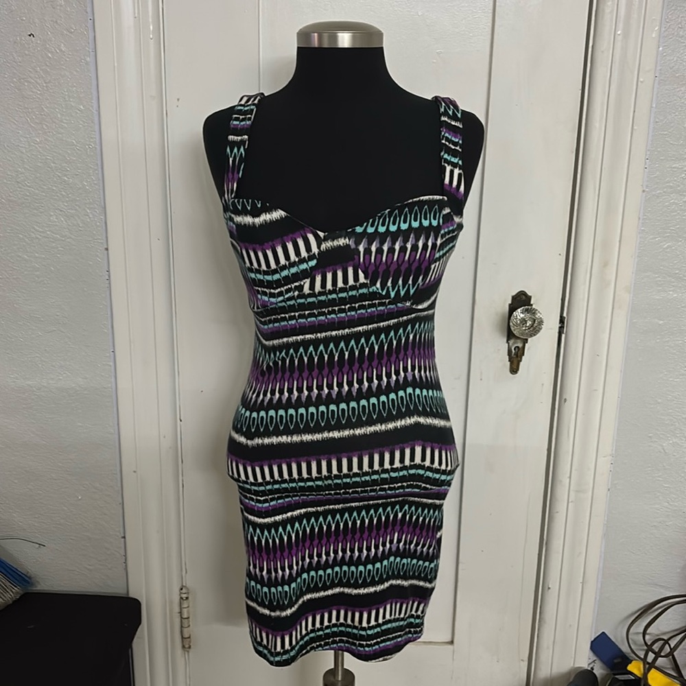 Pattern Night Dress, Size Medium